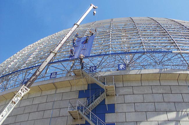 丹东发电厂球形网架